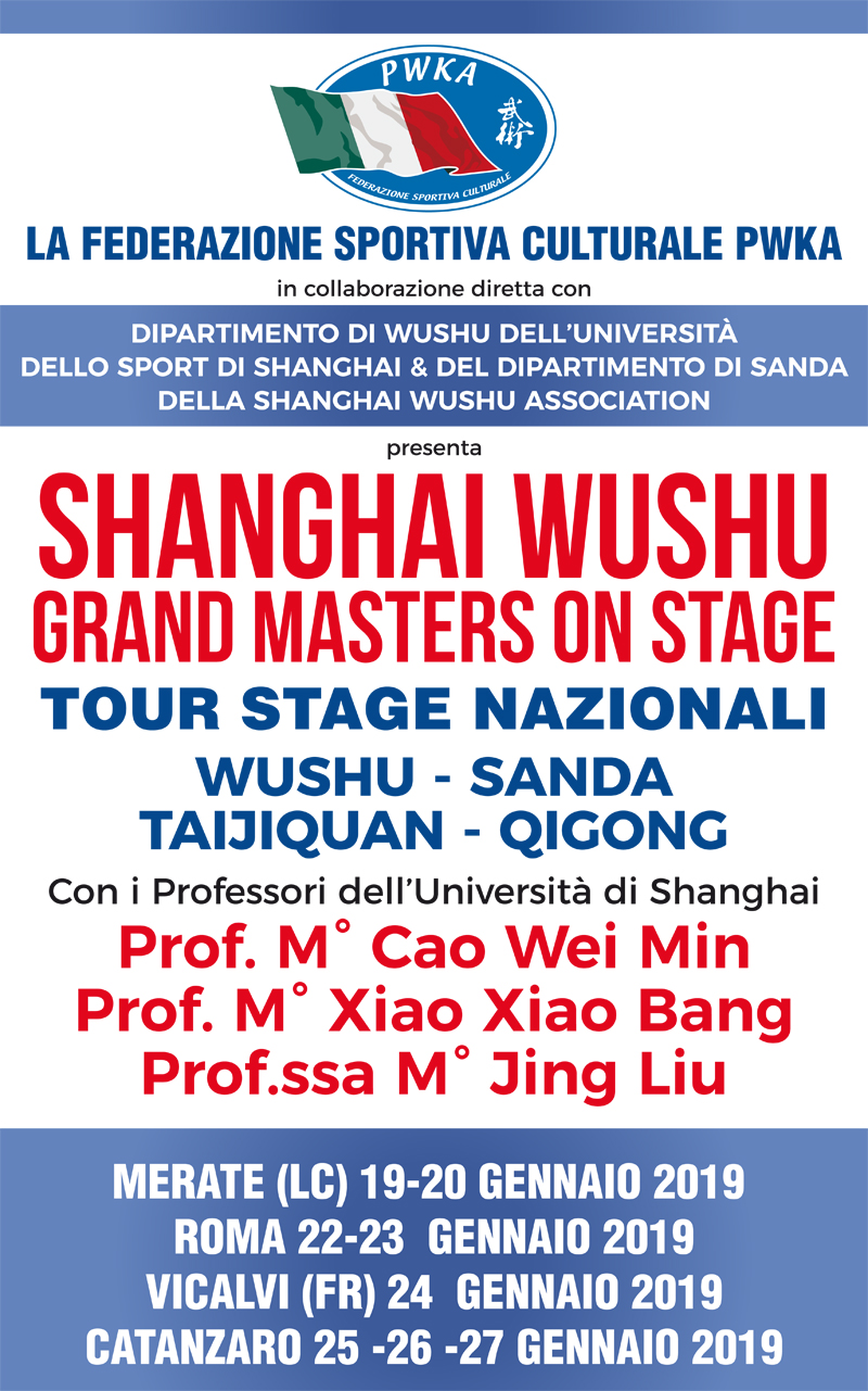 TOUR STAGE NAZIONALI WUSHU SANDA TAIJIQUAN QIGONG – SOVERATO