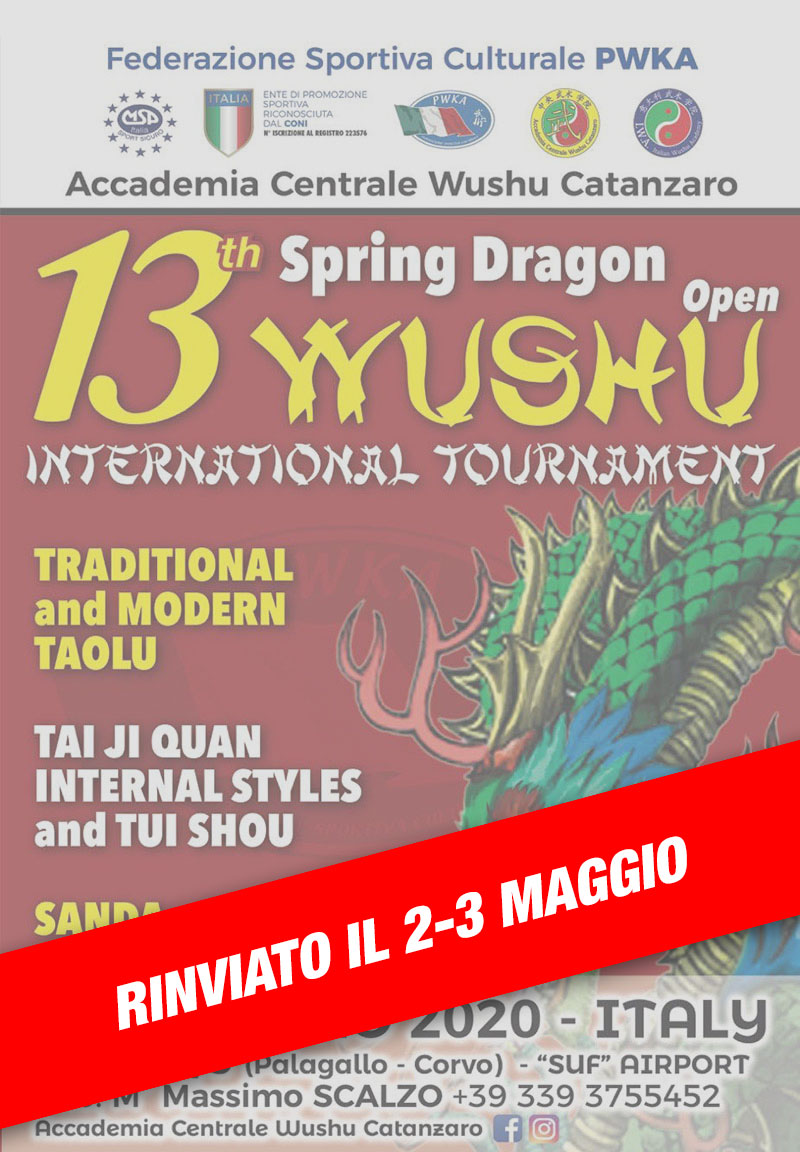13th “SPRING DRAGON” WUSHU OPEN INTERNATIONAL TOURNAMENT