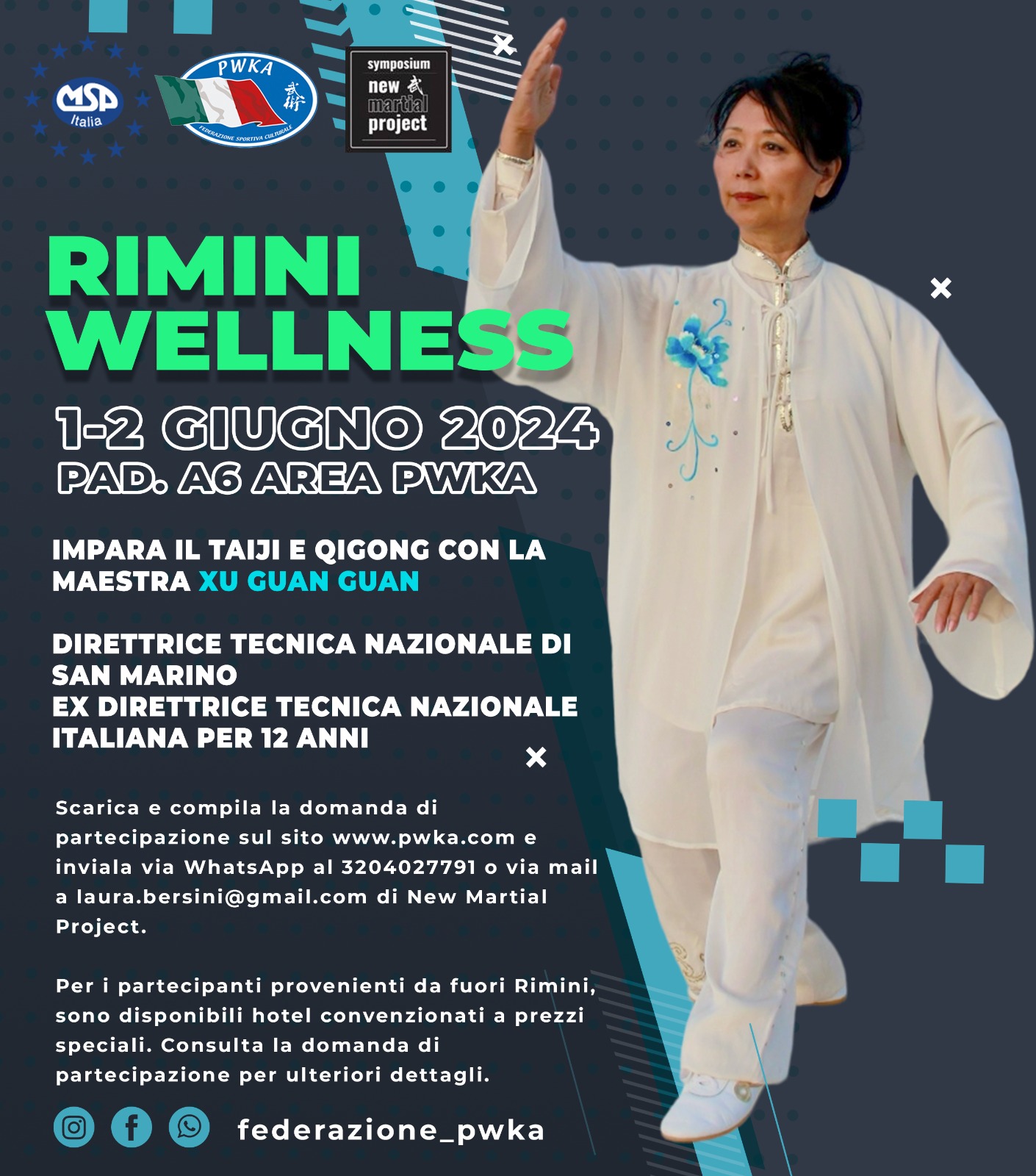 Rimini Wellness 1 e 2 giugno 2024 – Pad. A6 area PWKA